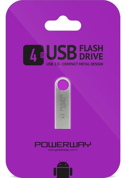 4 GB Metal USB Flash Bellek