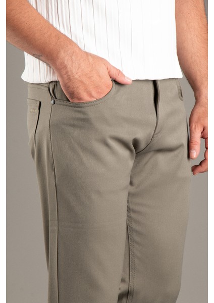 Erkek Haki Esnek Keten Pantolon fiyatları