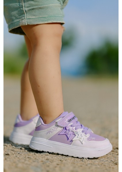 Kız Çocuk Yıldız Detaylı Sneaker Ayakkabı