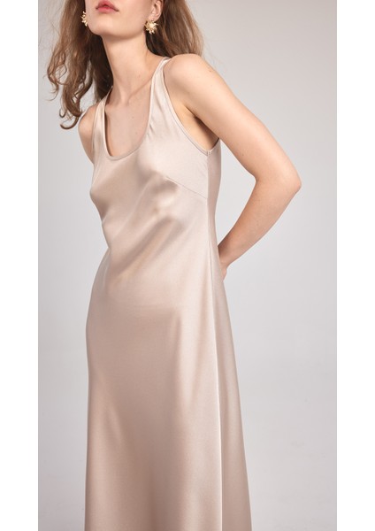 Bella - Saten Maxi Elbise modelleri