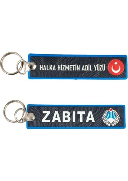 “halka Hizmetin Adil Yüzü” Zabıta Çift Taraflı Anahtarlık 3d, (12 cm x 3 Cm)