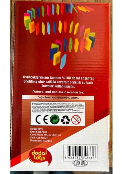 Iremcee Renkli Ahşap Domino Taşları 100 Parça fırsatları
