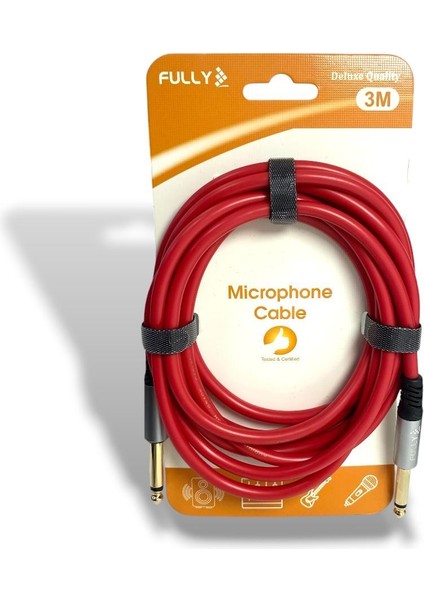 3metre 6.3mm Erkek-Erkek Mono Gitar Kablo - Kırmızı fiyatları