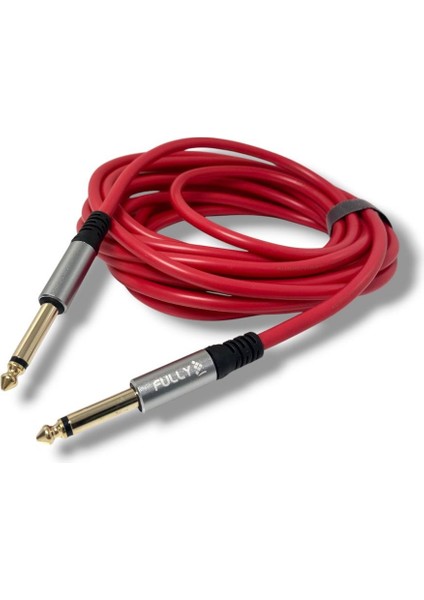 3metre 6.3mm Erkek-Erkek Mono Gitar Kablo - Kırmızı indirimleri