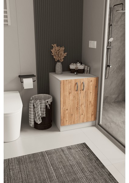 DF03107AC Kapaklı Çamaşır Makinesi Dolabı Çamaşır Alt Modül