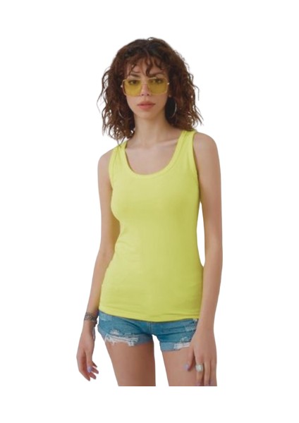 Kadın Fitilli Görünümlü Kalın Askılı Basic Atlet Body %90 Pamuk %10 Likra fiyatları