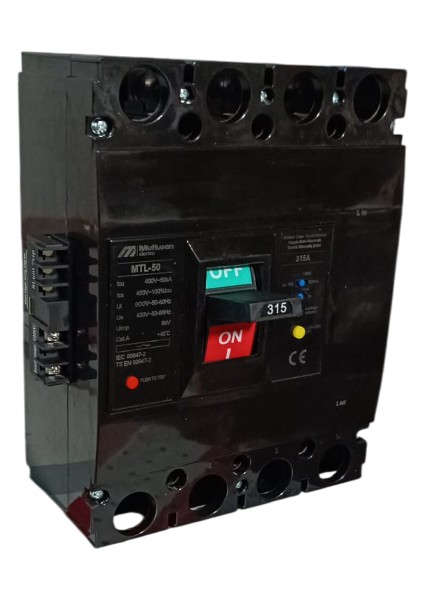 315A 4p 50KA Termik Manyetik Şalter - Kaçak Akımlı