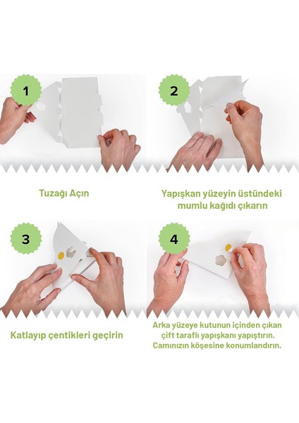 Pencere Tipi Yapışkanlı Iç Alanlar Için, Kullan At Sivrisinek, Karasinek ve Uçkun Tuzağı