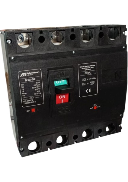 800A 4p 50KA Termik Manyetik Şalter - Ayar Sahalı