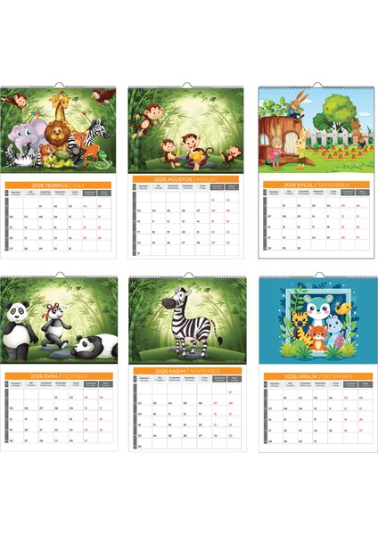 2026 Çocuk Duvar Takvimi-33x48 cm- Planlamalı Seçeneği Ile fırsatları