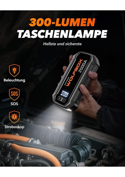 Marş Yardımı Powerbank 2000A 12V, 12000MAH Akü Takviye & LED Fener fiyatları