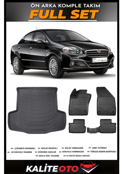 Fiat Linea Bagaj Havuzu+4.5d Havuzlu Paspas Seti 2013 Model