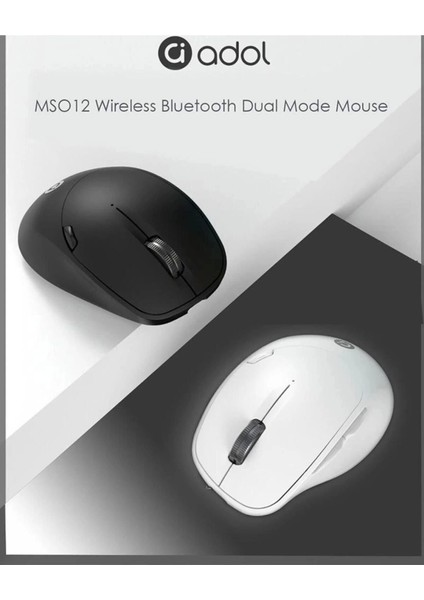 MS012 2,4gh Wireless Bluetooth Kablosuz Mouse Beyaz