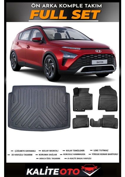 Hyundai Bayon Bagaj Havuzu+4.5d Havuzlu Paspas Seti 2024 Model