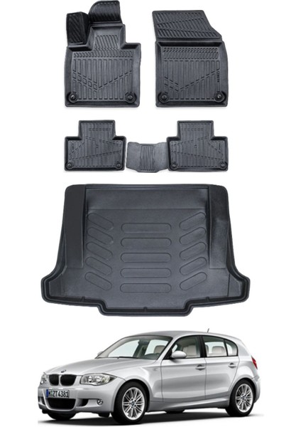 Bmw 1 Serisi E87 2006 Model Bagaj Havuzu Araca Özel Siyah Paspas Takımı