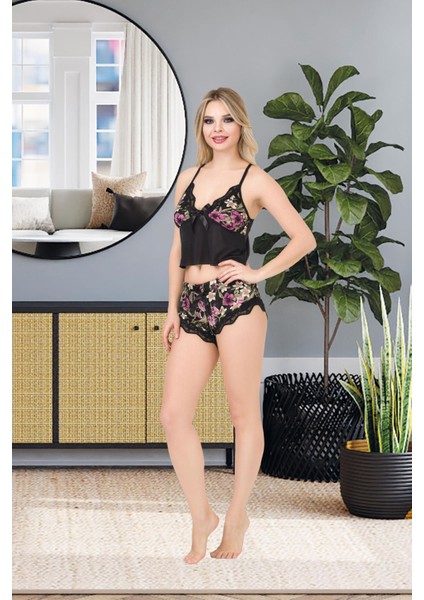 Izabel Kadın Desanlli Fantazi Şortlu Takım