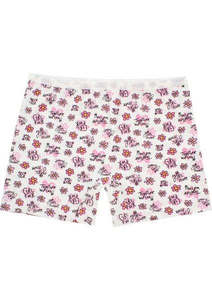 Kız Çocuk Boxer 3'lü Baskılı (%96 Pamuk - %4 Elastan) modelleri
