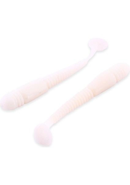 Silikon Kurt Yem - 1,1g 55MM - Fishack Wormix - 1 Adet - Uv - Beyaz - Karides Kokulu modelleri