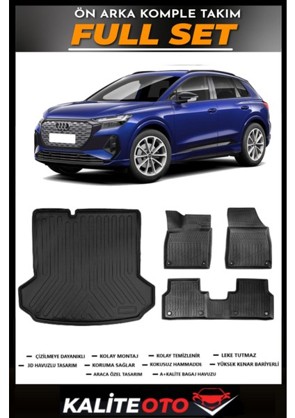 Audi Q4 E-Tron Bagaj Havuzu+4.5d Havuzlu Paspas Seti 2025 Model