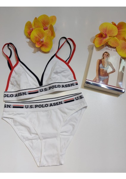 Us Polo Assn Kadın Büstiyer Slip Takım 66254 modelleri