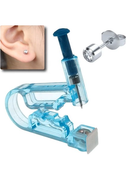 4 Adet Kulak Delme Aparatı Kulak Delme Tabancası (Piercing Delim)
