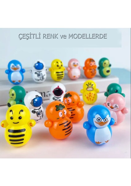 (4 Adet ) Mini Hacıyatmaz Oyuncak Dekoratif Süs ve Kedi Oyuncağı Minik Thumbler modelleri