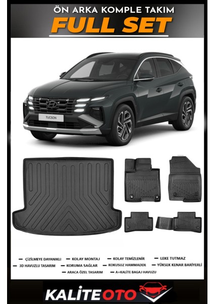 Hyundai Tucson Bagaj Havuzu+4.5d Havuzlu Paspas Seti 2025 Model