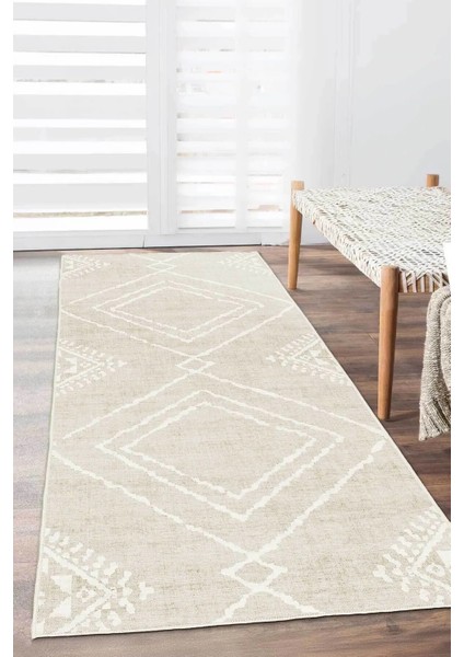 Dijital Kaymaz Yıkanabilir Kilim Desen Etnik Salon Halısı Mutfak Halısı Koridor Halısı Yolluk DC-7285