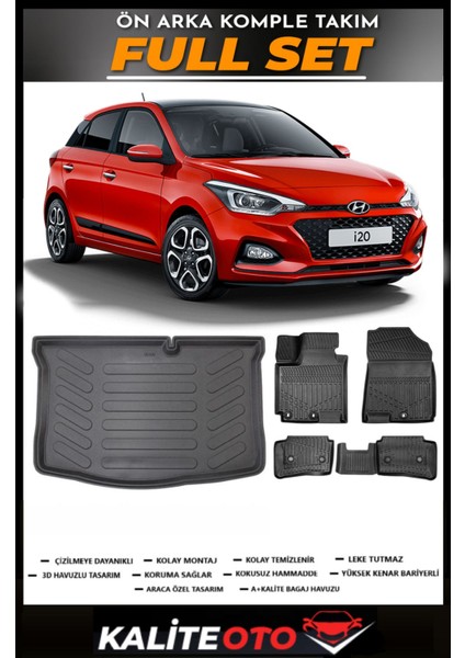 Hyundai I20 Bagaj Havuzu+4.5d Havuzlu Paspas Seti 2019 Model