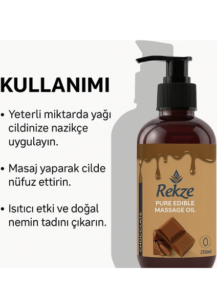 Çikolata Aromalı Kokulu Erotica Rahatlatıcılı Vücut Aromaterapi Masaj Yağı 120 ml