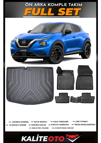 Nisan Juke Bagaj Havuzu+4.5d Havuzlu Paspas Seti 2022 Model