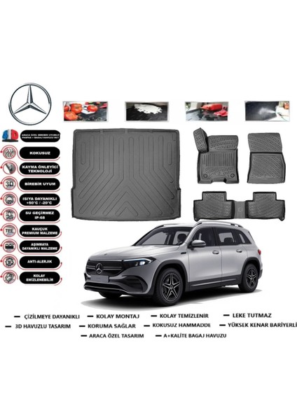 Mercedes Eqb 2025 Model Bagaj Havuzu Araca Özel Paspas Takımı Flex