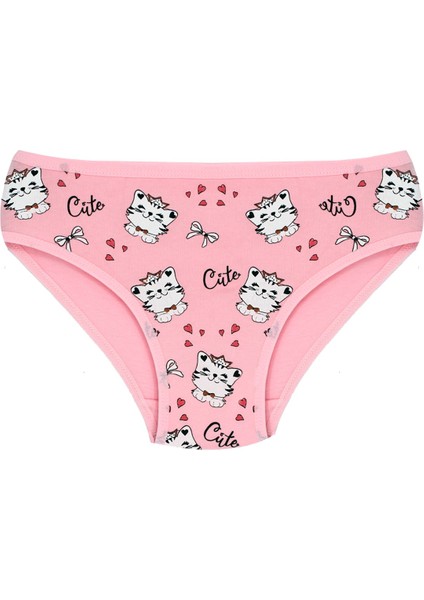 Kız Çocuk Külot 3'lü Baskılı (%96 Pamuk - %4 Elastan) modelleri