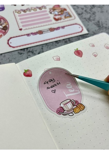 Seven Magic 12 Yaprak 108 Adet Koyu Pembe Post-It ve Sticker Seti / Yapışkanlı Kağıt / Post-It / Çıkartma / Etiket fırsatları