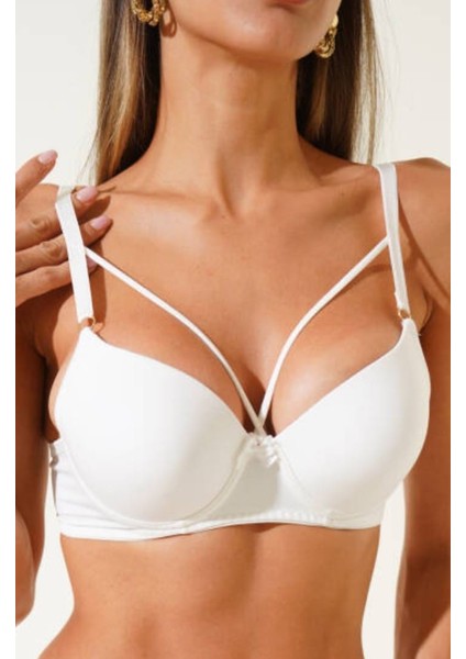 Destekli Çapraz Ipli Balenli (Telli) Mikro El Destekli Sütyen