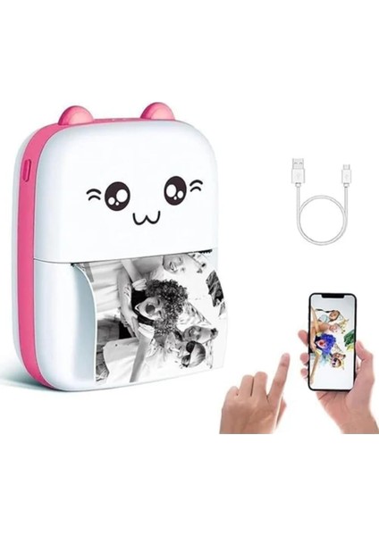Yazıcı Mini Pembe, Termal Yazıcı Eğlenceli Oyuncak