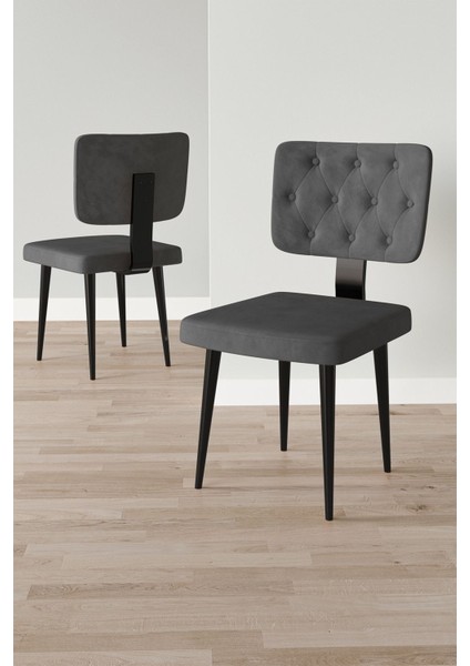 Lars Siyah Mermer 80X132 Açılabilir Mdf Masa Yemek Odası Takımı,mutfak Takımı 6 adet Sandalye fırsatları