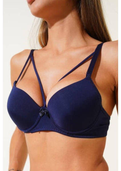 Destekli Çapraz Ipli Balenli (Telli) Mikro El Destekli Sütyen