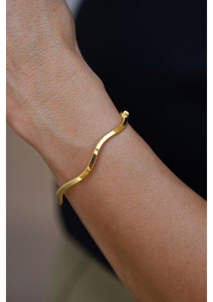 14 Ayar Altın Cimarlı Su Dalgası Ajda Kelepçe fiyatları