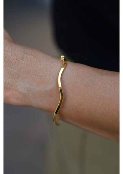 14 Ayar Altın Cimarlı Su Dalgası Ajda Kelepçe fırsatları