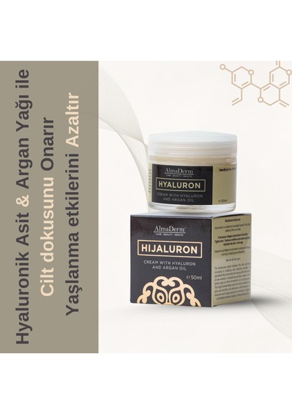 Hyaluron Krem – Argan Yağı ve Ölmezotu Esansiyel Yağlı