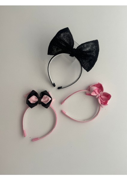 3’lü Fiyonklu Kız Çocuk Taç Seti – Renkli, Şık ve Rahat Saç Aksesuarı