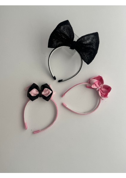 3’lü Fiyonklu Kız Çocuk Taç Seti – Renkli, Şık ve Rahat Saç Aksesuarı modelleri