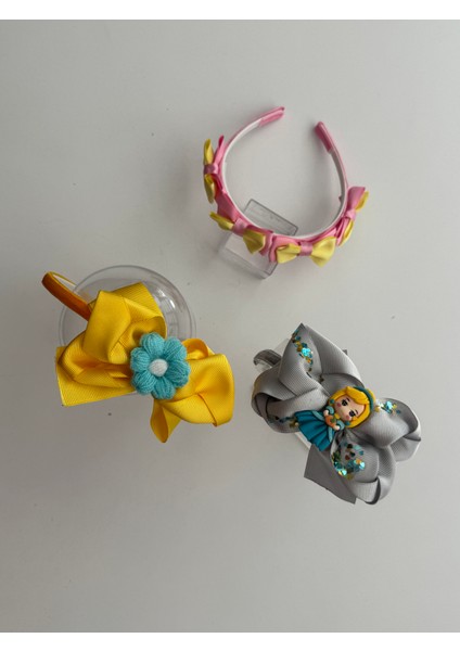 3’lü Fiyonklu Kız Çocuk Taç Seti – Renkli, Şık ve Rahat Saç Aksesuarı fırsatları