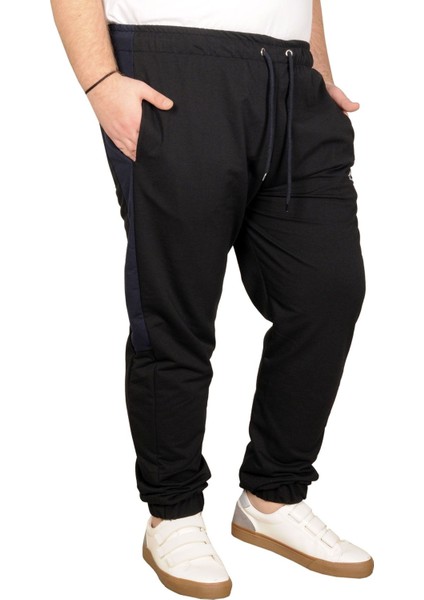 Büyük Beden Eşofman Altı Darpaça Zippered 22501 Siyah modelleri