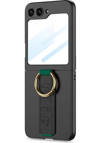 Samsung Galaxy Z Flip 7 Fe Kılıf Kamera Korumalı Yüzüklü Flip Ring Kıpta Kapak