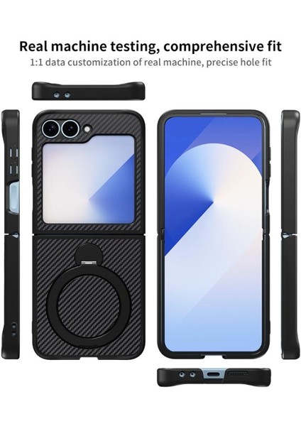 Samsung Galaxy Z Flip 7 Fe Kılıf Karbon Tasarım Manyetik Şarj Kapak fiyatları