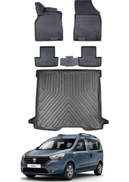 Dacıa Dokker 2018 Model Bagaj Havuzu Araca Özel Siyah Paspas Takımı