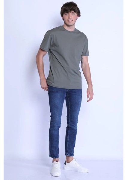 Erkek Skinny Fit Düşük Bel Pantolon Panama 615-05 Blue Black modelleri