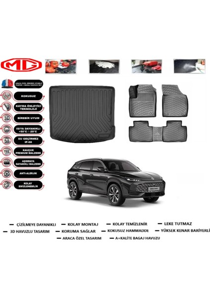 Mg Hs Hybrid 2023 Model Bagaj Havuzu Araca Özel Paspas Takımı Flex